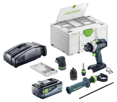 Obrázek produktu pro Festool TPC 18/4 I-Basic-Set akumulátorová příklepová vrtačka 18 V 75 Nm bez kartáčů + 1x akumulátor 8,0 Ah + rychlonabíječka + systainer.