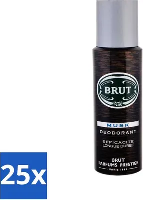 Image de Brut - Déodorant - Spray - Musc - Parfum classique pour homme - 200 ml - Pack avantage - 25 pièces