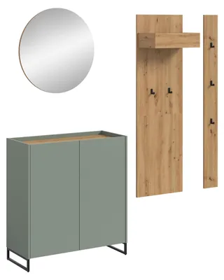 Produktbild von Garderoben-Set Drive 2 | Salbei / Artisan Oak | 4-teilig