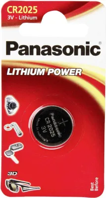 Produktbild von Panasonic Batterie Knopfzelle CR2025 3.0V Lithium 1St.