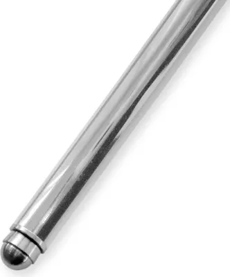 Produktbild von Treppenläuferstange Hohl mit Eichelknöpfen 9 x 9 x 750 mm Messing glanz vernickelt 9 mm Durchmesser Küberit
