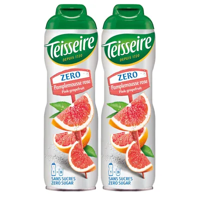 Produktbild von Teisseire Sirup Pink Grapefruit zero Zucker 600ml - Cocktails (2er Pack)