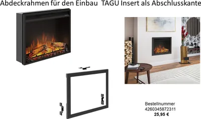 Produktbild von Abdeckrahmen für TAGU Insert 23" für Einbau in eine Wand.