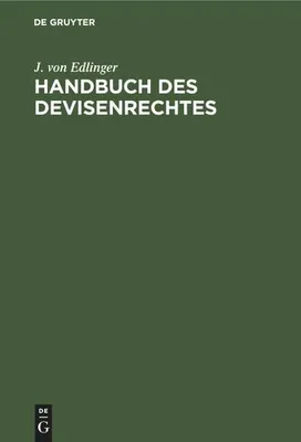Produktbild von Handbuch des Devisenrechtes