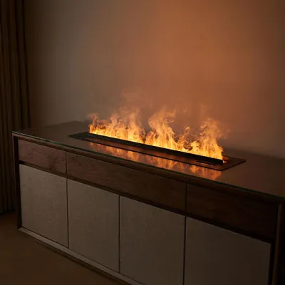 Produktbild von HOME DELUXE LED-Wasserdampfkamin ODENA – 3D-Flammenoptik | Moderner Elektrokamin mit realistischem Flammeneffekt