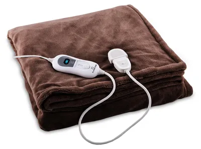 Produktbild von Klarstein XL Wärmedecke, 120 W Heizdecke mit Abschaltautomatik, Kuscheldecke fürs Bett, Sofa & Camping, Elektrische Heizdecken Groß, Wärmedecken Energiesparend & Waschbar, Decke Elektrisch 180x130 cm