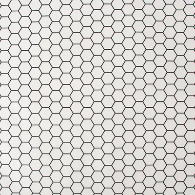 Produktbild von Contour Vlies Tapete Sechseck Glitter Weiß Antibakterielle Eigenschaften speziell für Bad oder Küche 10 m x 0.52 m