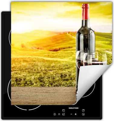 Produktbild von DarHaus Herdabdeckplatte 60x52 cm Anti Rutsch Matte Aufrollbar, Wein