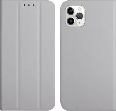 Produktbild von König Design Hülle kompatibel mit Apple iPhone 13 Pro Kunstleder Handyhülle - Handy Case Grau
