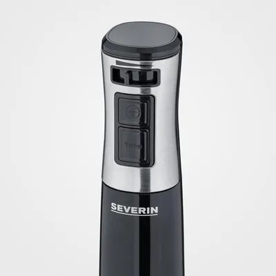 Produktbild von Stabmixer 600W mit stufenloser Geschwindigkeit, Turbo-Funktion, abnehmbarem Edelstahl-Mixstab, BPA-frei, ergonomisch Schwarz/Edelstahl