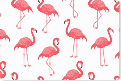 Produktbild von MuchoWow® Schreibtischunterlage Muster - Flamingo - Vogel 60x40 cm - XXL Mauspad - Großes Mauspad