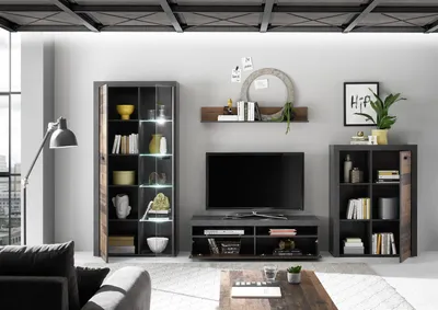 Produktbild von Wohnwand Anbauwand Schrankwand Wohnzimmerwand TV-Wand Mediawand "Johannes I"