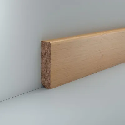 Produktbild von Sockelleiste Eiche 80 mm Massivholz Lackiert Fußleiste 240 cm