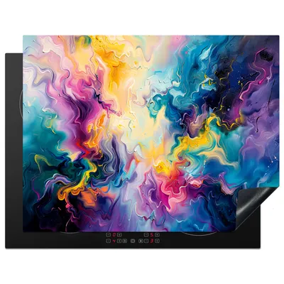 Obrázek produktu pro KitchenYeah® Kryt varné desky barvy - barevné - abstraktní, 77x59cm, dekorace do kuchyně, keramický kryt varné desky, krycí deska na varnou desku