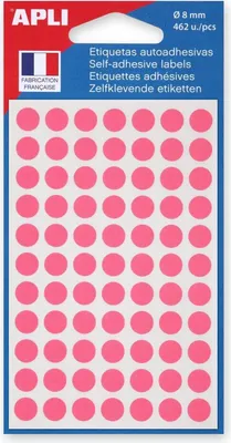 Produktbild von APLI Markierungspunkte Durchmesser: 8 mm rund rosa 462 Stück