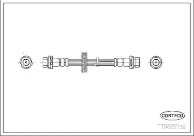 Produktbild von CORTECO 19025739 Bremsschlauch Hinten für FORD FOCUS (DAW, DBW) FOCUS Kombi (DNW) FOCUS Stufenheck (DFW)