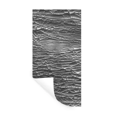 Obrázok produktu pre MuchoWow® Nálepka na stenu - Striebro - Farba - Abstraktné - 60x120cm - Samolepiaca a polohovateľná