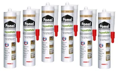 Produktbild von Ponal Fugenfüller Parkett & Laminat, Kartusche, Eiche, 6x280ml