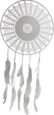 Produktbild von Traumfänger, dekorativer Wandanhänger im Boho-Stil, Baumwollfaden 42x75cm