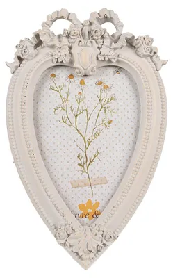 Image de Clayre & Eef Cadre photo 10x15 cm Beige Polyrésine