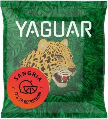 Produktbild von Yaguar - Mate Tee Probe Sangria 50g - Mit Erdbeere, Orange - Luftgetrocknet, Mild, Wenig Staub - Yerba Mate Brasilien - 18 Monate Gereift