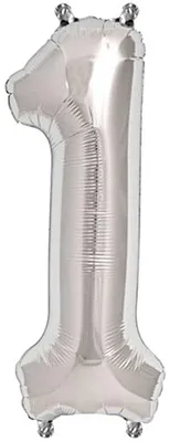 Produktbild von Folienballon 1 silber