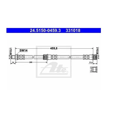Produktbild von ATE Bremsschlauch  24.5150-0459.3
