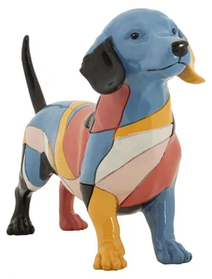 Produktbild von Skulptur Dackel, Polyresin, 32,5x9,7x20,5 cm, mehrfarbig, Mauro Ferretti Rubic