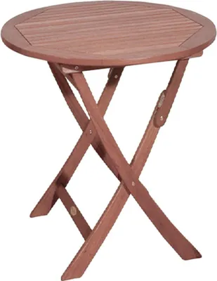 Produktbild von Balkon Beistelltisch mit Klappfunktion GARDA-120 aus Eukalyptus, B/H/T: ca. 70/73/70 cm