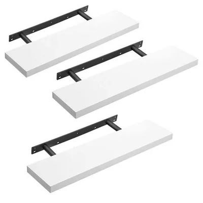 Produktbild von Wandregal, 3 Set, Wandboard, 80cm Länge, weiß