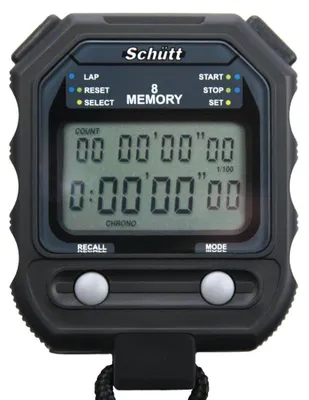 Produktbild von Schütt Stoppuhr PC-71 | Zweizeiliges Display | 8 Memory | Timer & Pacer | Druckpunktmechanik | Stoß- und Spritzwasserfest | Sport