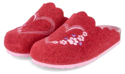 Productafbeelding van Beliana dames slippers, rood, vilt, maat: 36
