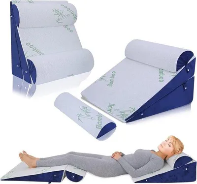 Productafbeelding van Verstelbare set van 4 bedkussens - 100% traagschuim voor herstel en pijnverlichting
