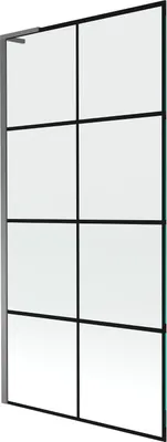 Produktbild von Mexen Next L Duschwand 1-flügelig 90 x 150 cm, schwarzes Muster, Gun Metal - 895-090-000-03-77-95
