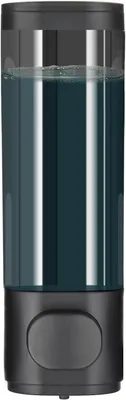 Immagine prodotto di Distributore di sapone da parete, capacità 300 ml, colore nero, per bagno
