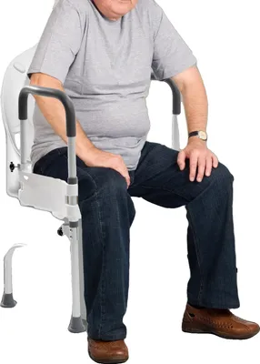 Obrázek produktu pro Nástavec na toaletu, nastavitelné opěrky rukou, otočná noha 170′, ergonomický design