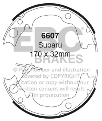 Image de EBC Jeu de mâchoires de frein Arrière Subaru