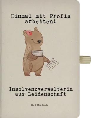 Produktbild von Mr. & Mrs. Panda notizbuch Insolvenzverwalterin Leidenschaft - Transparent - Geschenk, Adressbuch, Skizzenbuch, Kladde, Tagebuch, A5, Journal