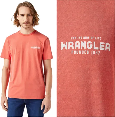 Obrázek produktu pro WRANGLER Pánské, Tričko GRAPHIC TEE, M, Červená, sportovní, tričko, košile