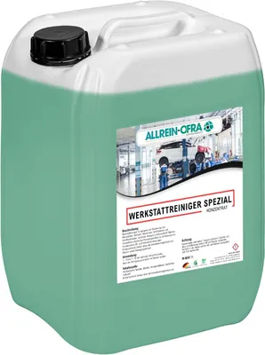 Produktbild von 10 Liter Allrein Werkstattreiniger Konzentrat. Hochaktives alkalisches Reinigungsmittel zur Entfernung von mineralischen Öl- und Fettverschmutzungen