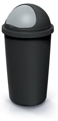 Produktbild von Abfallbehälter COMPACTO ROLL 60 L schwarz/hellgrau