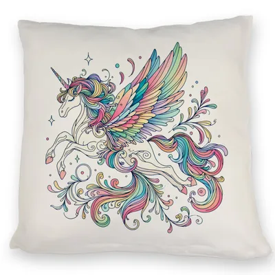 Produktbild von Einhorn in pastellfarben Kissen
