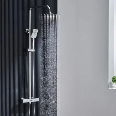 Produktbild von Famanu Regendusche mit Thermostat - Duschset - Duschkopf mit Schlauch - Universell - Badezimmer