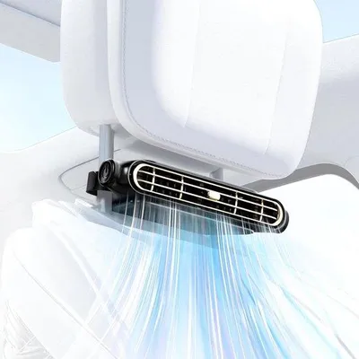 Produktbild von Autoventilator - USB-Lüfter für Rücksitz - verstellbare Lüfter mit USB-C-Ladegerät - für Auto, SUV, Kinder und Haustiere