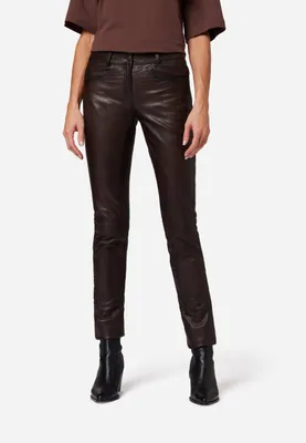 Immagine prodotto di Pantaloni da donna in pelle jeans Ricano DORIN - Marrone / S