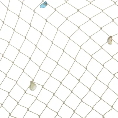 Produktbild von Deko Fischernetz mit Muscheln - maritime Dekoration - 100 x 140cm - natur
