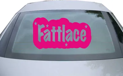 Produktbild von Indigos UG - Aufkleber Heckscheibe & Motorklappe DE2448 - pink - 600x329 mm - Fatlace - Auto Scheiben Fenster Heckklappe Tuning Racing JDM - Die cut