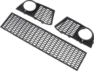 Image de sous-grille centrale de pare-chocs avant en 3 parties et enjoliveur de phares antibrouillard 51117906198 pour Série 5 F10 2011 à 2013