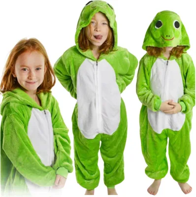 Zdjęcie produktu dla ZOLTA Piżama dziecięca żaba kombinezon onesie kigurumi dzieci przebranie 134-140