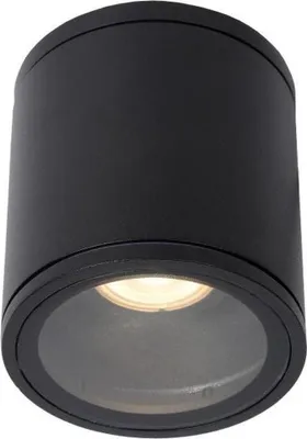 Produktbild von Spot Lampe Decke Aluminium GU10 IP65 rund Ø 9 cm Aufputz Schwarz Modern Deckenlampe